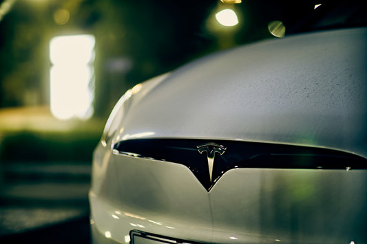 a close up of the front of a car
